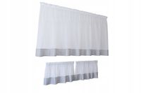 Komplet kuchenny firana zazdrostka szara kostki