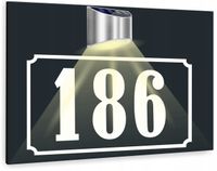 antracyt TABLICZKA podświetlana ADRESOWA numer domu nierdzewna 40x30 cm