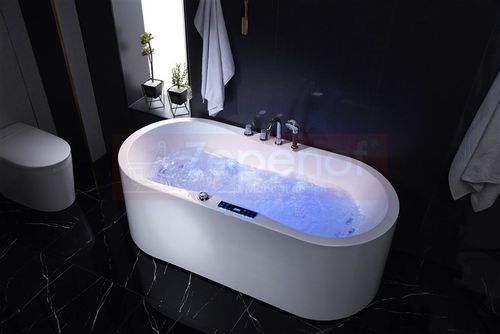 PIĘKNA OWALNA WANNA Z HYDROMASAŻEM 170X80 z 1 ODLEW GRZAŁKA na Arena.pl