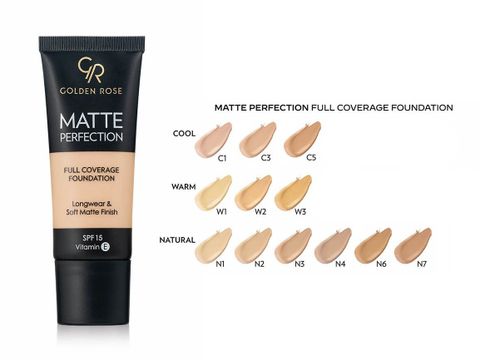 Golden Rose MATTE PERFECTION Neutral 2 Matujący podkład do twarzy N2 Kolor - 2 na Arena.pl