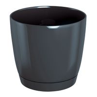 doniczka z podstawką Coubi 13,5x12,4cm - GRAFIT