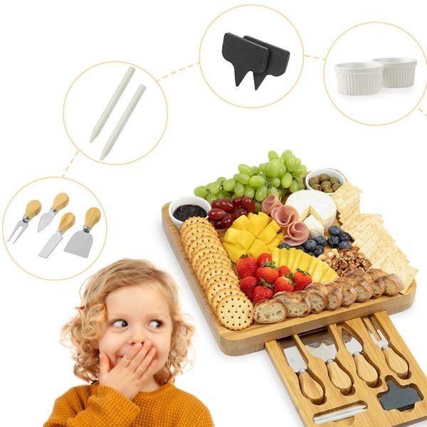 Deska do wędlin i serów z miseczkami do dipów zdjęcie 9