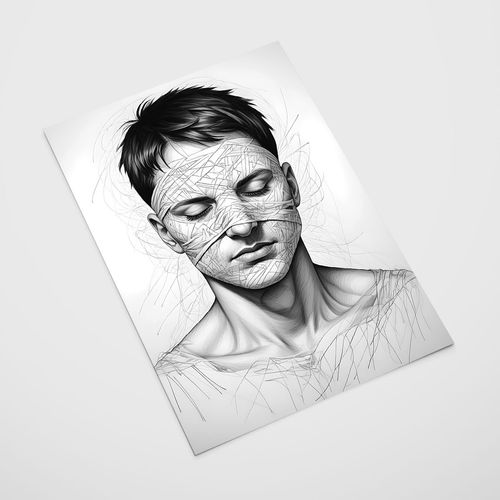 Plakat szkic portret 21x29,7 cm A4 na Arena.pl