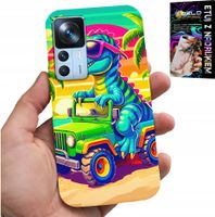 ETUI DO XIAOMI 12T / 12T PRO - DINOZAUR W CIĘŻARÓWCE WZORY DLA DZIECI
