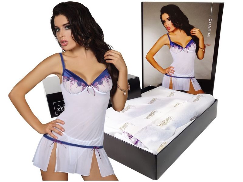 Biała koszulka nocna i stringi bielizna damska L zdjęcie 6