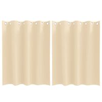 Zasłony z zasłonami 2 pcs Kremowy Poliester