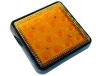 mocna Lampa 16 LED 12x12 cm ostrzegawcza błyskowa do kogut 12v 24v