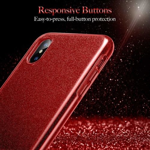Etui Xiaomi Redmi 8A Brokat Glitter Czerwone na Arena.pl