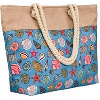 Torba Plażowa Duża Zapinana Na Zamek Torebka Shopper z Podszewką Piknik XXL