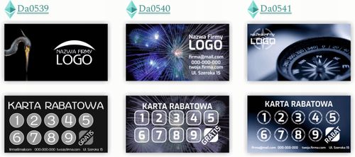 Karty stałego klienta RABATOWE 120 szt TWOJE LOGO nazwa firmy OCEANARIUM na Arena.pl