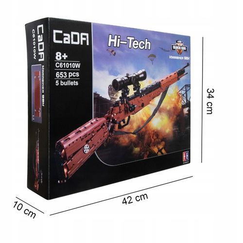 CADA KLOCKI KONSTRUKCYJNE KARABIN 653 EL + NABOJE na Arena.pl