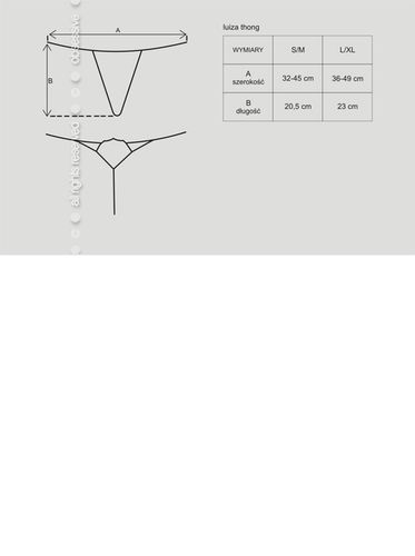 erotyczne stringi zdobiony haft koronka luiza s/m na Arena.pl