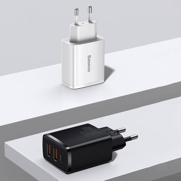 Baseus ładowarka sieciowa 2x USB / Typ C 30W 3A zdjęcie 8
