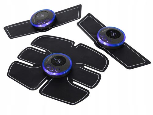 ELEKTROSTYMULATOR EMS MIĘŚNI BRZUCHA PLECÓW RAMION POŚLADKÓW MASAŻER NÓG 3X na Arena.pl