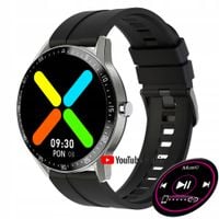 SMARTWATCH MĘSKI G. Rossi SW018-1 silver/black WŁASNE TARCZE + GRAWER