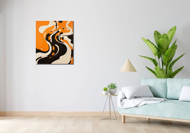 Obraz 60x70cm Tańczący Atrament zdjęcie 2