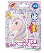 kredki z glinki kaolinowej 12 kolorów jednorożec astra