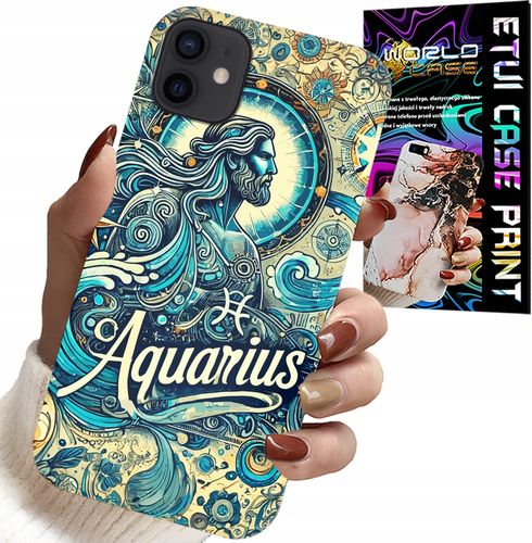ETUI DO IPHONE 12 MINI - ZNAK ZODIAKU, WODNIK, ASTRONOMIA PLECKI na Arena.pl
