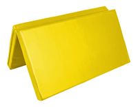 Materac dwuczęściowy z rzepami UNDERFIT 130 x 120 x 10 cm miękki żółty