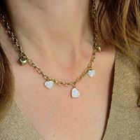 naszyjnik stal chirurgiczna pozłacana 14k gold nst1393