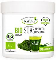 Sok z Jęczmienia Młodego BIO Sproszkowany Jęczmień Witaminy 100g NatVita