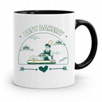 Kubek Czarny Prezent Dla Piekarza Best Bakery Z Nadrukiem Ze Zdjęciem