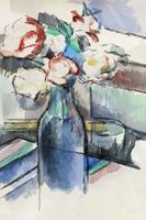 Plakat 40x60cm  Roses in a Bottle, Paul Cezanne Vintage do Salonu