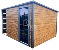 Domek ogrodowy schowek Garaż wiata 1x3 Antracyt drewnopodobny TKD153