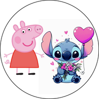 Opłatek na tort Urodziny Lilo Stich Postacie Tekst