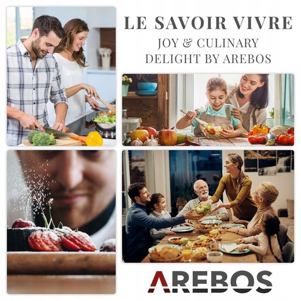 Arebos - Płyta gazowa | Szklana |Płyta kuchenna 2 palnikowa zdjęcie 3