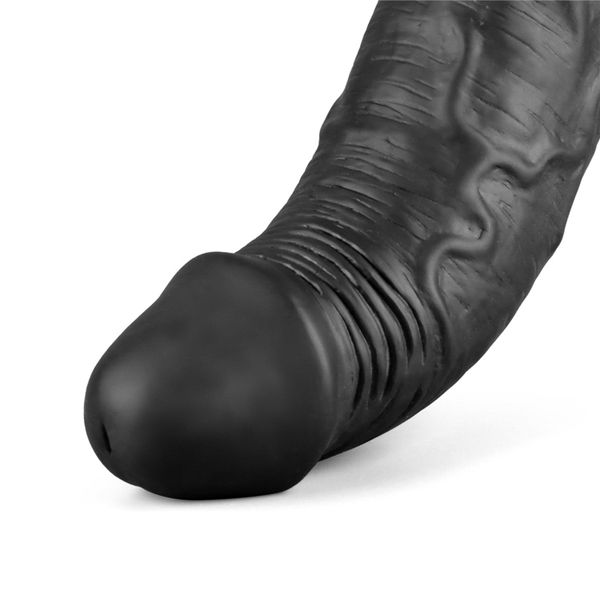 9.5" Real Softee Rechargeable Tpe Vibrating Dildo(Black zdjęcie 10