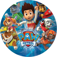 Opłatek na tort PAW Psi Patrol Pies Pieski Marshall Rubble Rocky Skye Zuma