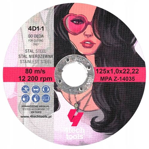 4TECH Tarcza Do Cięcia Metal Stal Inox Flex 125 x 1 zestaw 25szt 4techtools na Arena.pl