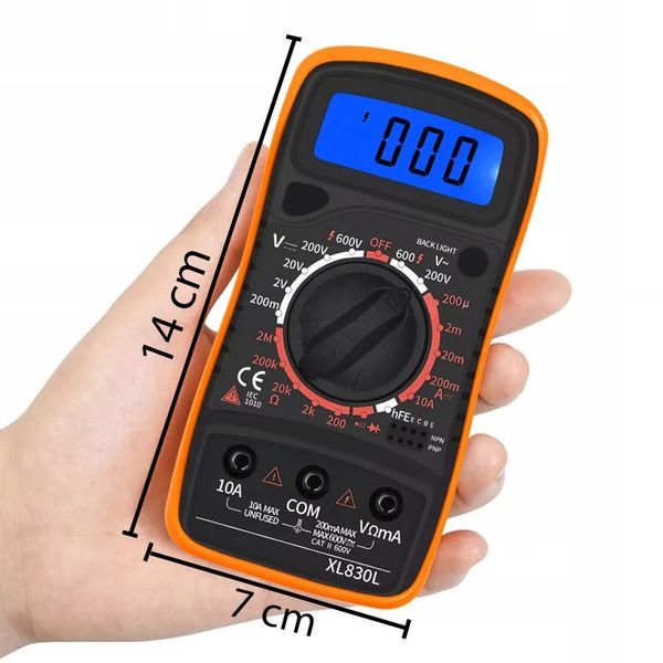 Multimetr ręczny RETOO miernik cyfrowy multimetr LCD zdjęcie 10