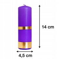 ŚWIECE ADWENTOWE ZESTAW ŚWIEC ADWENTOWYCH komplet do 3x fiolet 1x róż 14 cm