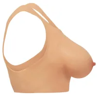 xr brands perky pair silikonowe piersi rozmiar d, uprząż, naturalny kolor