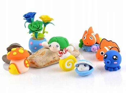 CLAYDOLL PIANKOLINA MASA PLASTYCZNA 24 sztuki BIG BOX + AKCESORIA + WALIZKA na Arena.pl