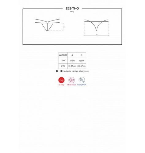 828-THO-1 stringi czarne S/M na Arena.pl