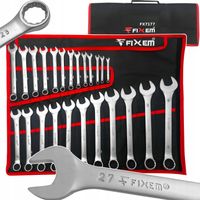 KLUCZE PŁASKO-OCZKOWE 6-32mm ZESTAW KLUCZY PŁASKO OCZKOWYCH ETUI POKROWIEC