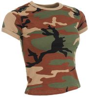 Koszulka US woodland brunatna oliwkowa damska 170 g / m²