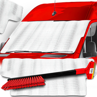 Osłona Aluminiowa Na Przednią Szybę 250x200CM Skrobaczka Ze Szczotką Murska