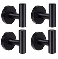 Haczyki łazienkowe zestaw wieszaków 4szt czarne LOFT przedpokój