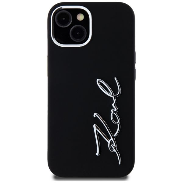 etui karl lagerfeld silicone metal       script logo do iphone 15 zdjęcie 3
