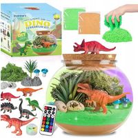 Lampka Nocna Zestaw Kreatywny Dinozaur Terrarium DIY LED Piasek Kinetyczny