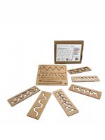 Drewniane tablice grafomotoryczne do ćwiczeń - motoryka mała