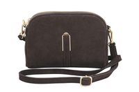 Mała torebka zamszowa wieczorowa - Brązowa ciemna