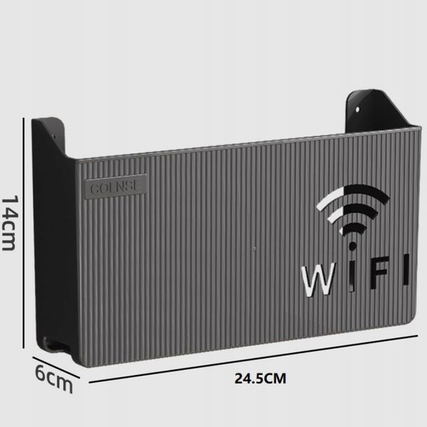 .UCHWYT ŚCIENNY PÓŁKA na ROUTER WIFI SWITCH Czarna zdjęcie 5