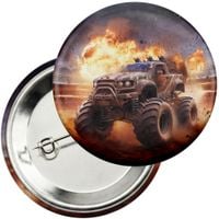 Przypinka z agrafką 59mm - AUTO MONSTER TRUCK