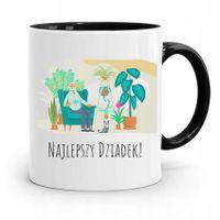 Kubek Czarny Prezent Dla Dziadka Najlepszy Dziadek Z Nadrukiem Ze Zdjęciem