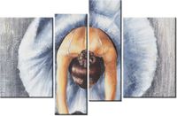 130CM 85 OBRAZ 4 ELEM BŁĘKITNA BALETNICA ŚCIENNY